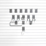 StoreWALL 15 Piece Basic Hook Bundle Slatwall Accessory Kit StoreWALL