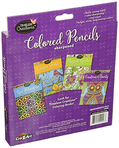 Cra-Z-art Timeless Creations Pre-Sharpened 72ct Colored Pencils, Assorted Colors Great for Children and Adults