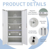 YEEZER Metal Storage Cabinet with Locking Doors and Shelves, 71" Large Garage Locker with 4 Adjustable Shelves, Steel File Cabinet for Office, YEEZER