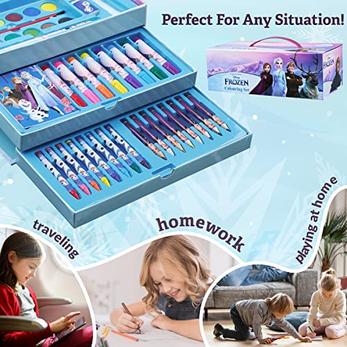 Disney Art Set, Frozen Colouring Sets for Children with Over 40 Art Supplies Disney