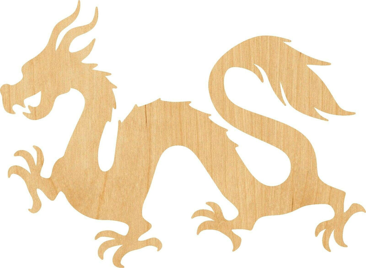 Chinese Dragon Laser Cut Out Wood Shape Craft Supply Thickness: 1/8 Inch Size:7 N.B