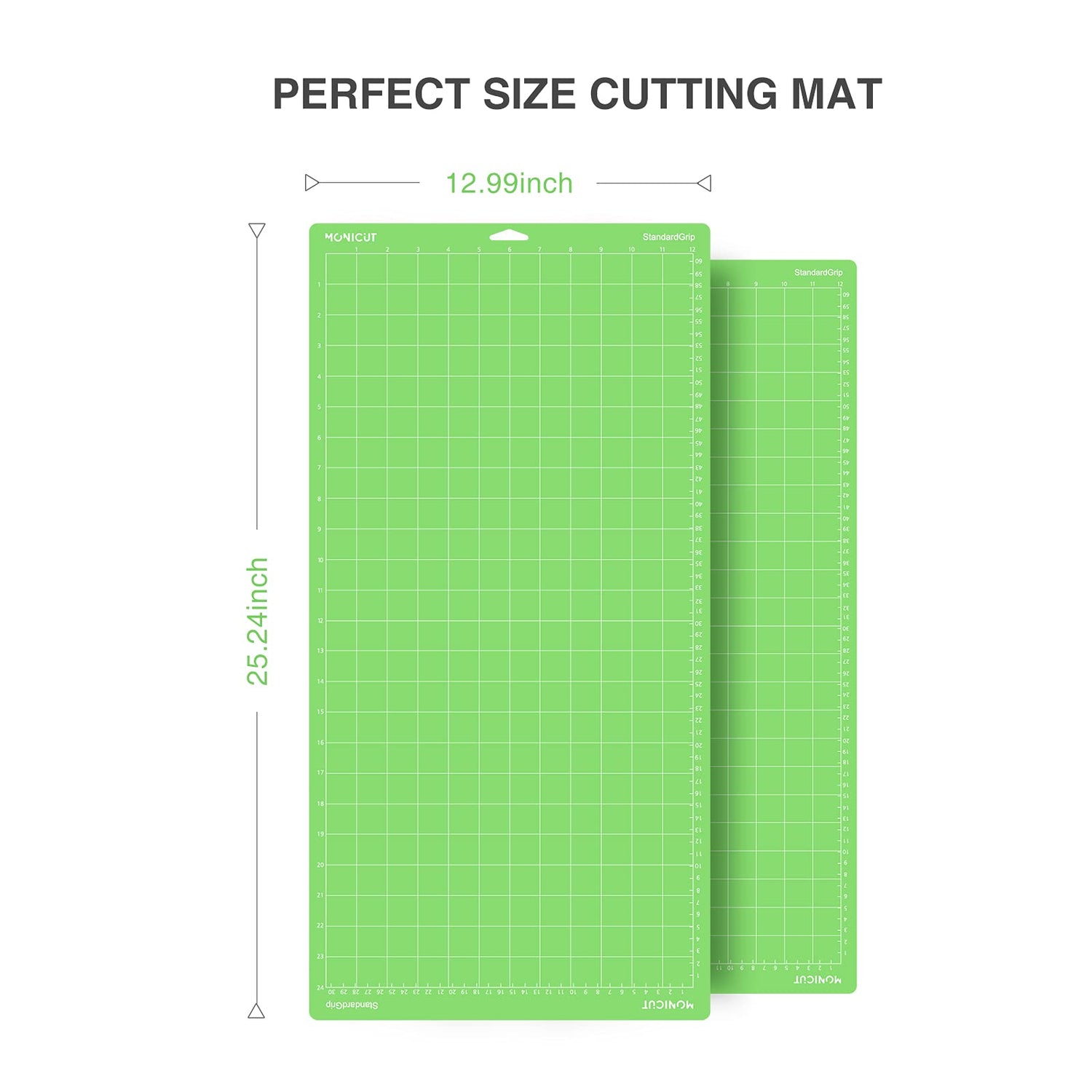 Monicut 12x24 Standardgrip Cutting Mat for Cricut Maker 3/Maker/Explore 3/Air 2/Air/One, 3 Pcs Non-Slip Flexible Cutting Mats for Crafts, Quilting, MONICUT
