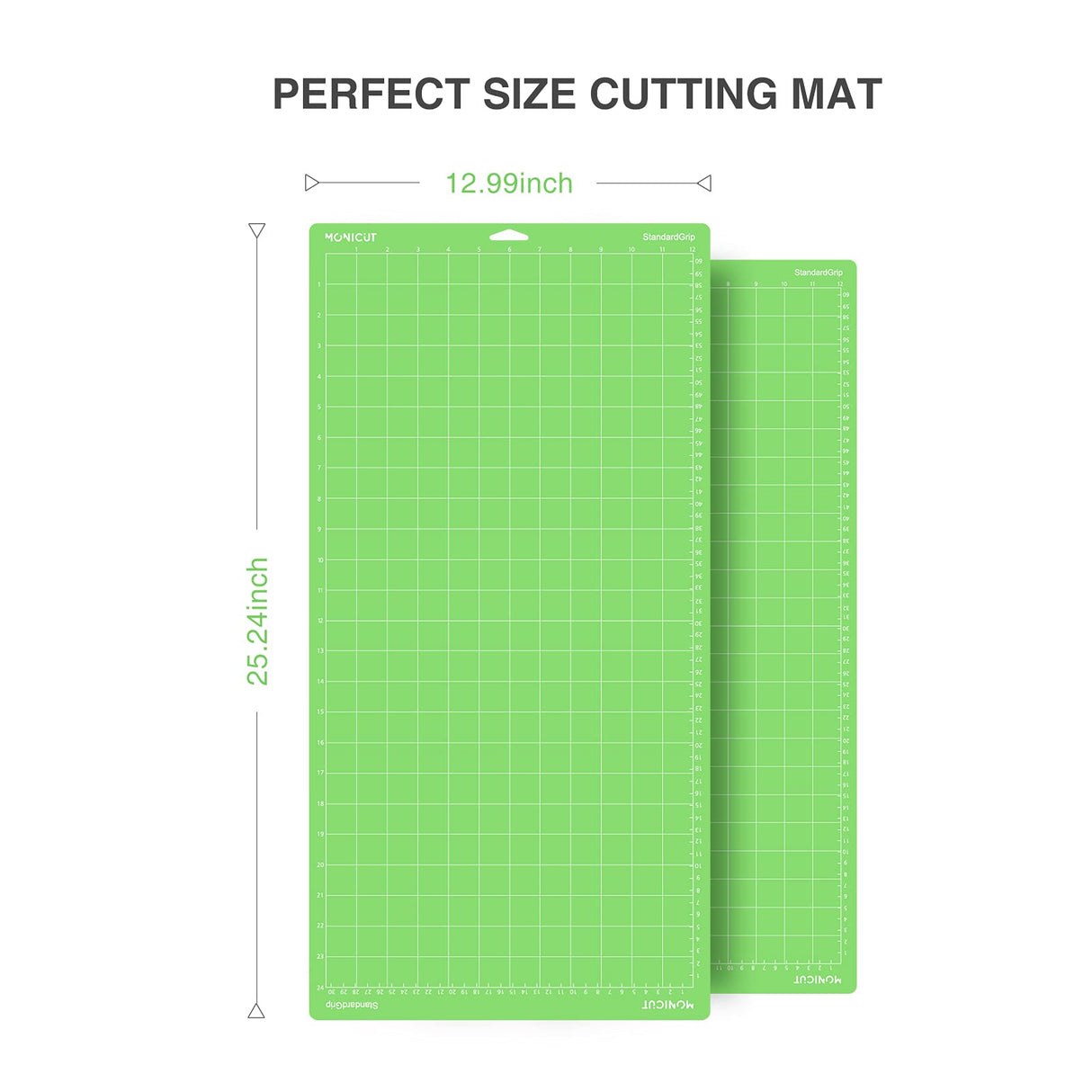 Monicut 12x24 Standardgrip Cutting Mat for Cricut Maker 3/Maker/Explore 3/Air 2/Air/One, 3 Pcs Non-Slip Flexible Cutting Mats for Crafts, Quilting, MONICUT