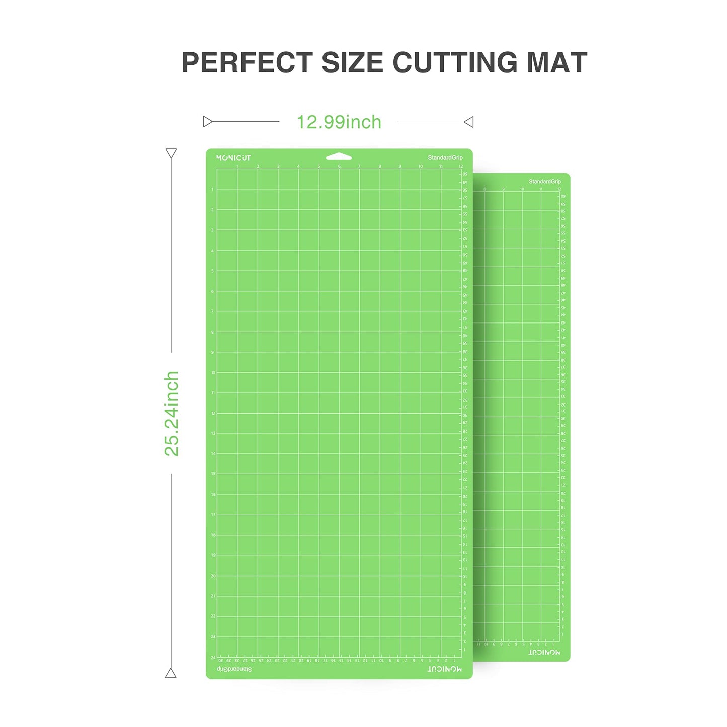 Monicut 12x24 Standardgrip Cutting Mat for Cricut Maker 3/Maker/Explore 3/Air 2/Air/One, 3 Pcs Non-Slip Flexible Cutting Mats for Crafts, Quilting, - WoodArtSupply