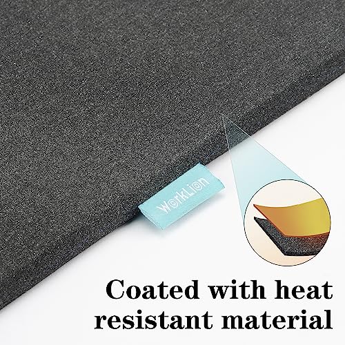 WORKLION Heat Press Mat 11"x13": Double-Sided Fireproof Materials Protective Resistant Mat for Cricut Easypress/Easypress 2 & HTV Craft Vinyl Ironing