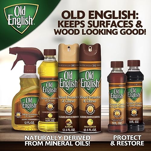 Old English 75144 Scratch Cover For Dark Woods, 8oz Bottle, Wood Polish Old English