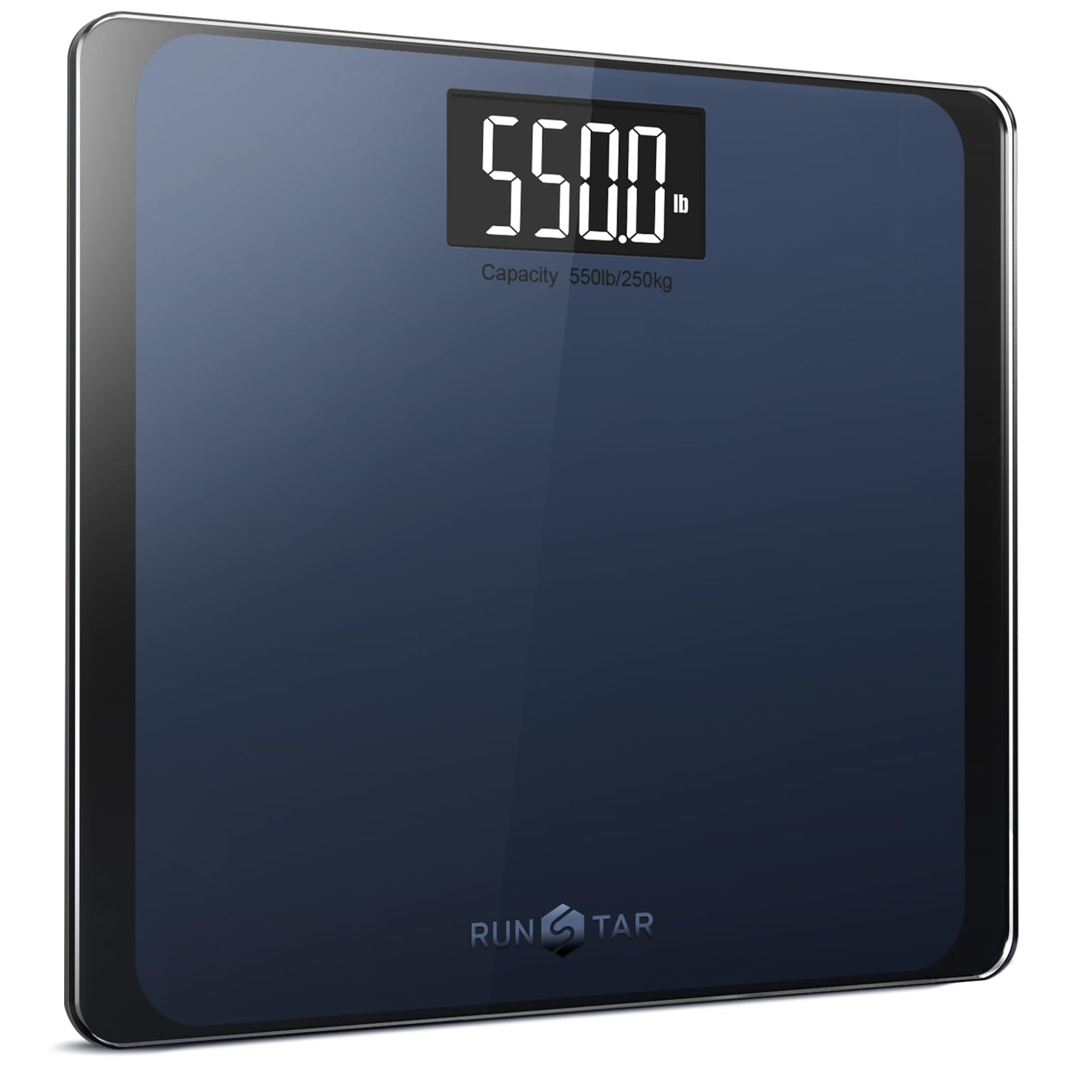 RunSTAR 550lb Bathroom Digital Scale for Body Weight with Ultra-Wide Platform and Large LCD Display, Accurate High Precision Scale with Extra-High runstar