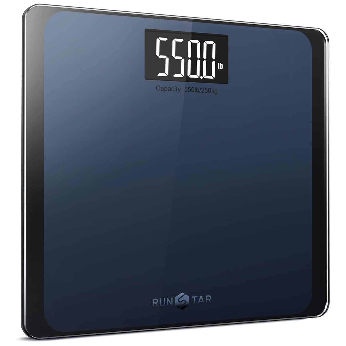 RunSTAR 550lb Bathroom Digital Scale for Body Weight with Ultra-Wide Platform and Large LCD Display, Accurate High Precision Scale with Extra-High runstar