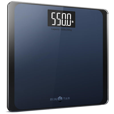 RunSTAR 550lb Bathroom Digital Scale for Body Weight with Ultra-Wide Platform and Large LCD Display, Accurate High Precision Scale with Extra-High