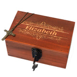 Awerise Personalized Wooden Keepsake Box w/Lock Key, Custom Jewelry Box, Bridesmaid Box, Mother Gift Awerise