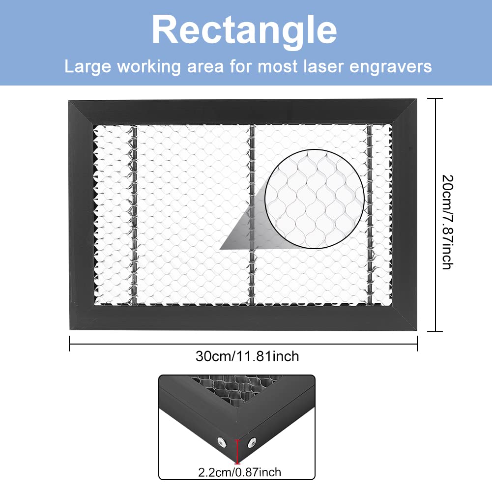 BENECREAT Honeycomb Working Table, 11.8x7.8x0.8inch Iron Laser Engraver Accessories for Fast Heat Dissipation and Desktop-Protecting BENECREAT