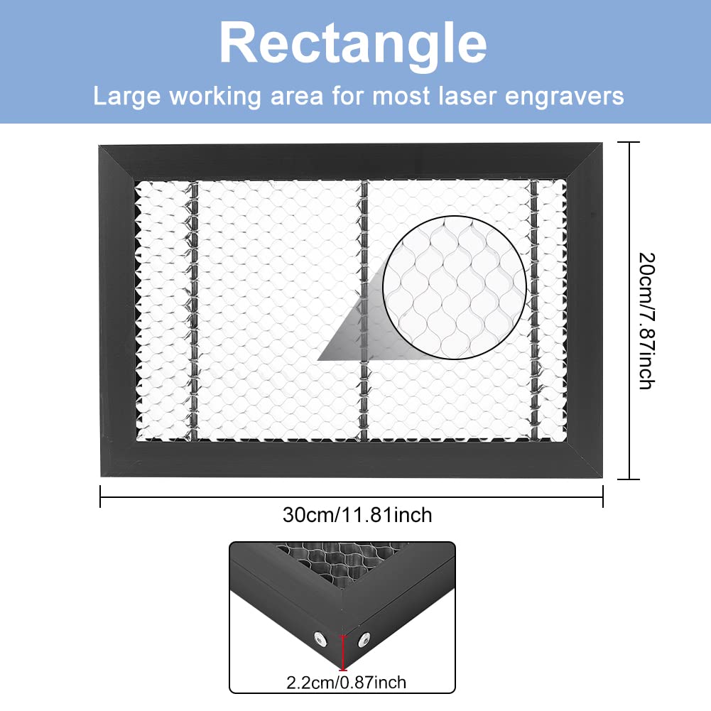 BENECREAT Honeycomb Working Table, 11.8x7.8x0.8inch Iron Laser Engraver Accessories for Fast Heat Dissipation and Desktop-Protecting - WoodArtSupply