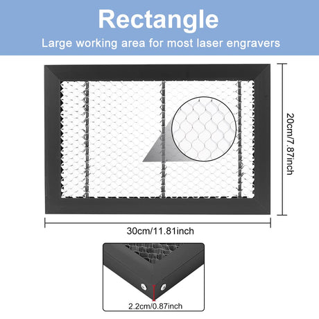 BENECREAT Honeycomb Working Table, 11.8x7.8x0.8inch Iron Laser Engraver Accessories for Fast Heat Dissipation and Desktop-Protecting BENECREAT
