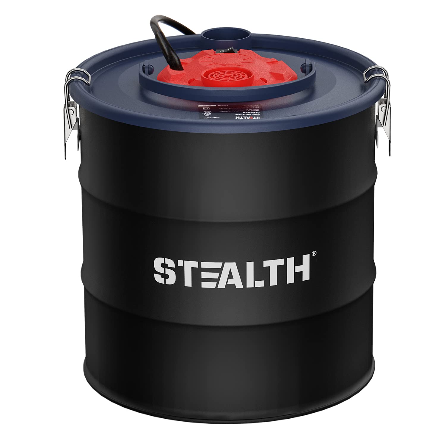 Stealth 4.8 Gallon Ash Vacuum, Portable Ash Vac with Powerful Suction for Fireplaces, Wood Burning Stoves, Bonfire Pits, Pellet Stoves, Model: EMV05S Stealth