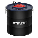 Stealth 4.8 Gallon Ash Vacuum, Portable Ash Vac with Powerful Suction for Fireplaces, Wood Burning Stoves, Bonfire Pits, Pellet Stoves, Model: EMV05S Stealth