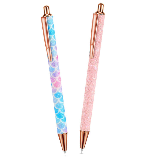 2 Pieces Weeding Pen Vinyl Pen Pin Weeding Tool Fine Point Weeding Tool Glitter Metal Vinyl Air Release or Car Puncturing Installation Retractable - WoodArtSupply