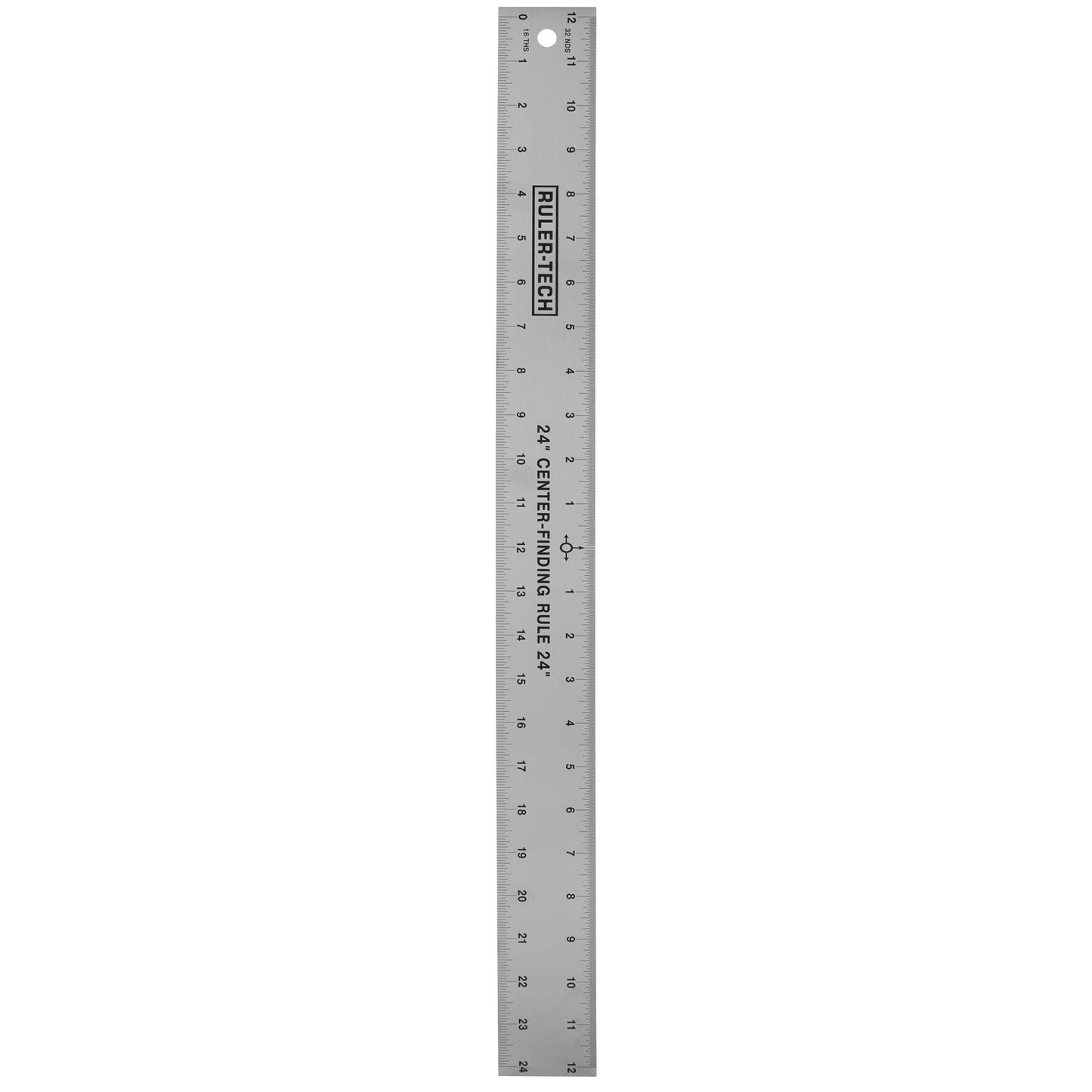 Stainless Steel Center Finding Ruler. Ideal for Woodworking, Metal Work, Construction and Around The Home (24" Ruler) - WoodArtSupply