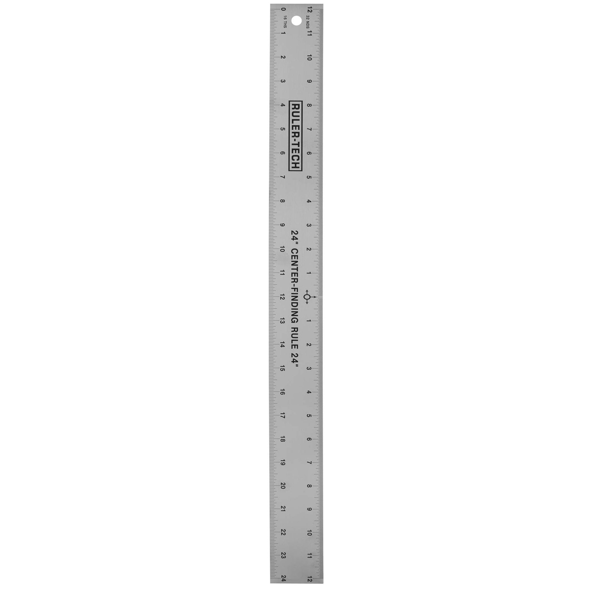 Stainless Steel Center Finding Ruler. Ideal for Woodworking, Metal Work, Construction and Around The Home (24" Ruler) - WoodArtSupply