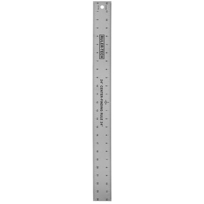 Stainless Steel Center Finding Ruler. Ideal for Woodworking, Metal Work, Construction and Around The Home (24" Ruler) - WoodArtSupply