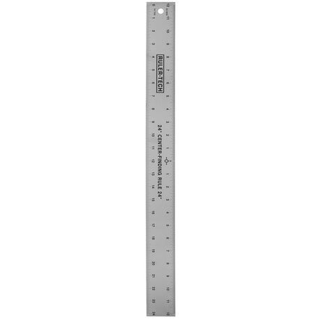 Stainless Steel Center Finding Ruler. Ideal for Woodworking, Metal Work, Construction and Around The Home (24" Ruler) Peachtree Woodworking Supply