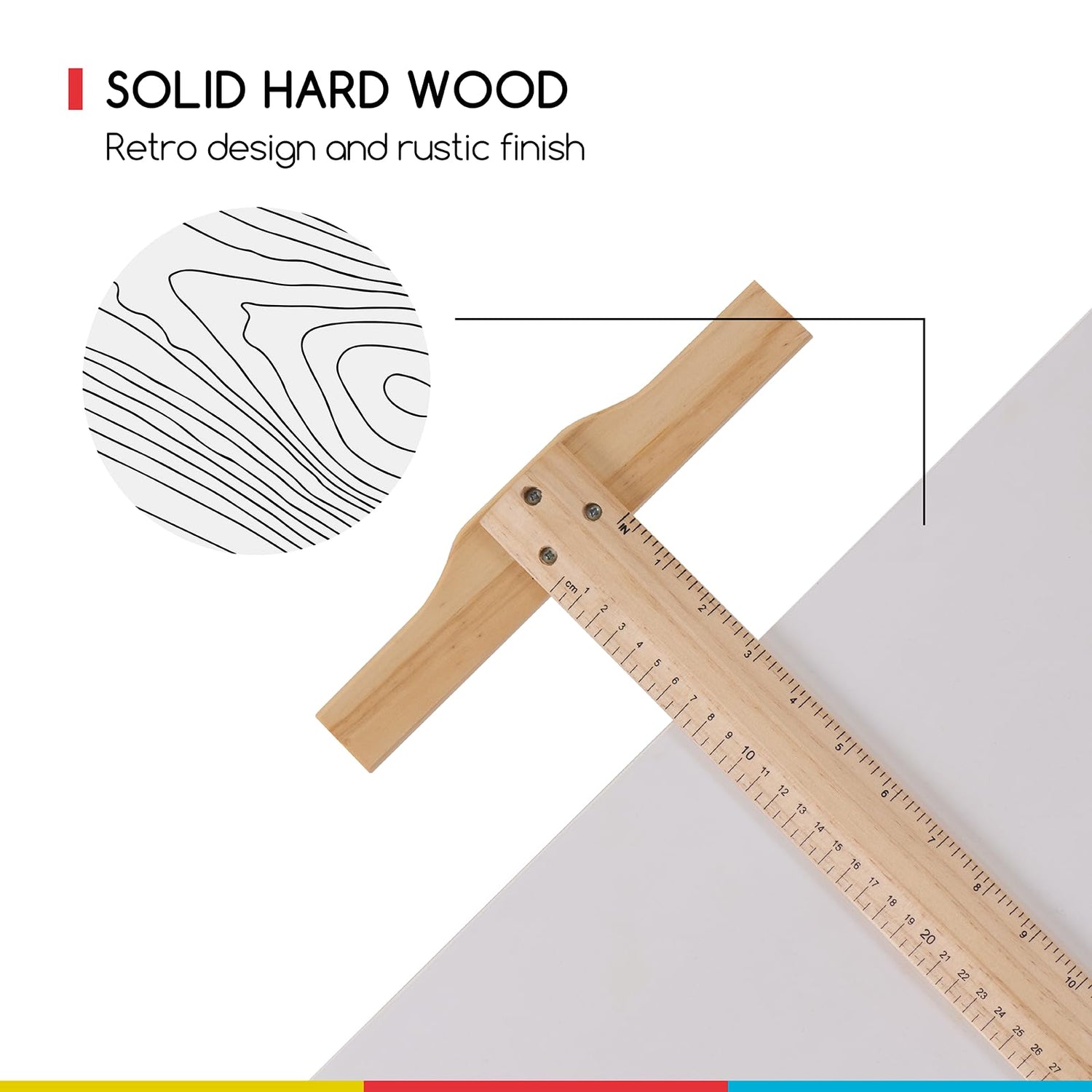 MEEDEN White Board Drafting Table and Stool Set, Height Adjustable Artist Stool and Craft Table, Tiltable Tabletop of Drawing Desk, Wooden Stool, MEEDEN