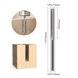 HOZLY CNC Router Bits 1/8 Straight Router Bit 1/8 Shank Straight Flute Carbide End Mill Cutter 2-Flute Milling Tungsten Steel 22mm CEL/45mm OAL for HOZLY