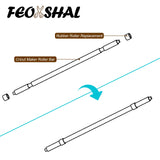 Rubber Roller Replacement Set, Mat Guide Rubbers, Retaining Rings for Cricut Repair Accessories, Complete Repair Kits Compatible with Cricut FEOXSHAL