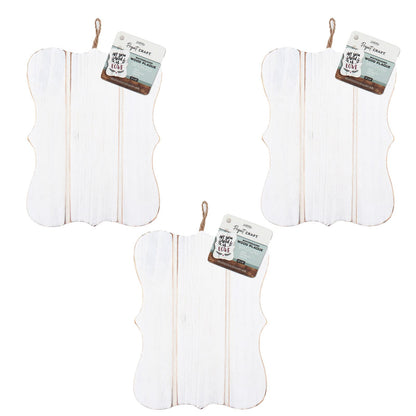 ArtSkills Blank Wooden Signs for Crafts, Whitewashed Wood Plaques, Crafts & DIY Projects, 3-Pack