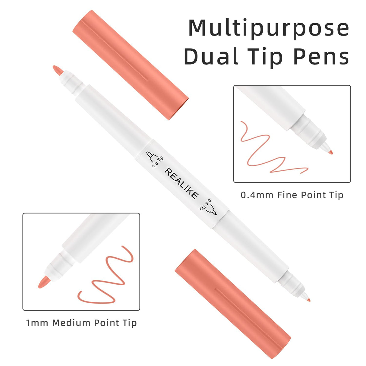 REALIKE Dual Tip Infusible Pens for Cricut Maker 3/Maker/Explore 3/Air 2/Air, 36 pcs Dual Tip Sublimation Markers Pens Set for Cricut Mug Press/Heat REALIKE