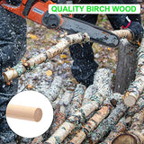 Wooden Dowel Dods Wood Dowels for Crafts, 6 PCS 3/4 x 15" Round Macrame Wooden Sticks for Crafting, Unfinished Hardwood Sticks for Arts and DIYers, Coowayze