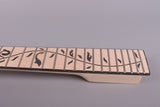 Yinfente Unfinished Electric Guitar Neck Replacement 24 Fret 25.5 Inch Maple Wood Fretboard Binding Headstock yinfente