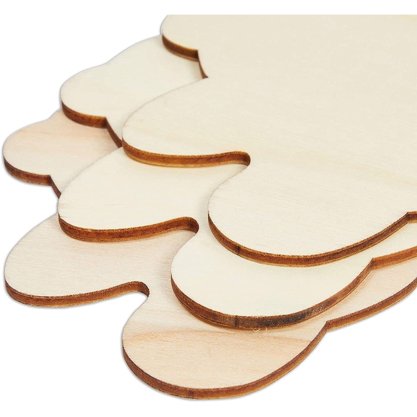 24 Pack Wooden Teddy Bear Cutouts for Crafts, Unfinished Wood Pieces for DIY Projects (3.7 x 3.5 in)