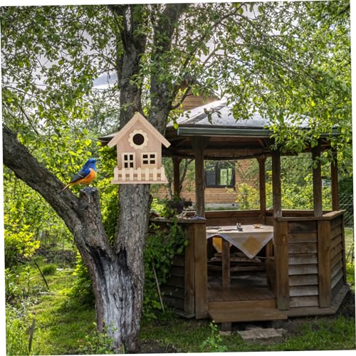 DIY Wood Birdhouse Kit Craft Bird Houses to Paint Wood Bird House for Kids Birdhouse Bulk Mini Birdhouse Small Birdhouse Unfinished Birds Hut Bed BESPORTBLE