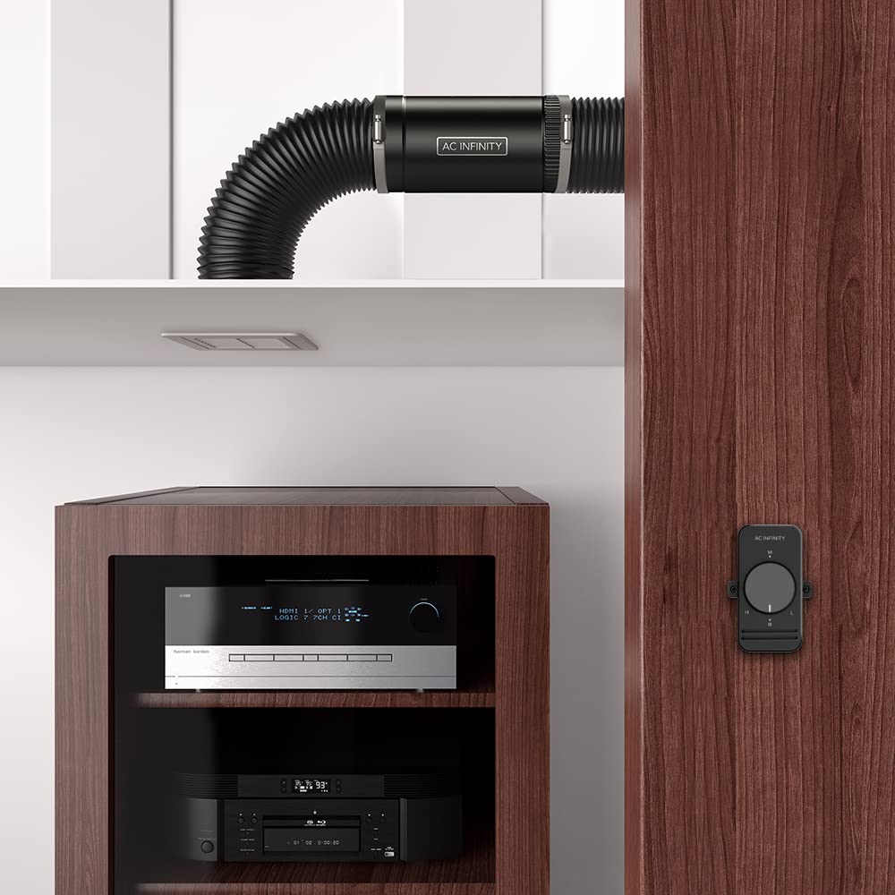 AC Infinity RAXIAL S6, Inline Booster Duct Fan 6” with Speed Controller - Low Noise Inline HVAC Blower Can Fan for Basements, Bathrooms, Kitchens, AC Infinity