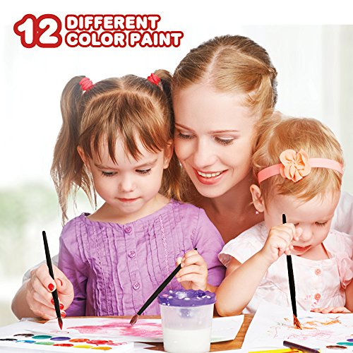 Watercolor Paint Set for Kids, Set of 12, 8-Colors Painting Kit