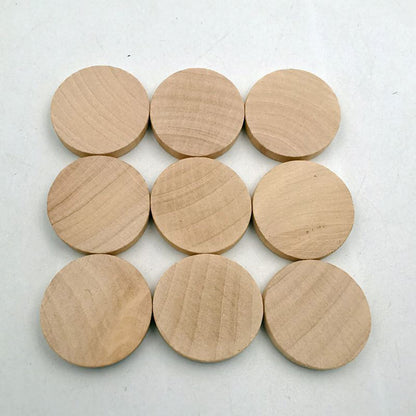 50 Pcs 1 Inch Natural Wood Slices Unfinished Round Wood Coins,Round Wooden  Discs Circles,Natural Unfinished Wood Plaque for DIY Arts & Crafts Projects