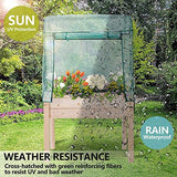 Elevated Wood Gardening Bed with Green House Cover - 36L x24W x 66H - Backyard Expressions BACKYARD EXPRESSIONS PATIO · HOME · GARDEN