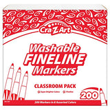 Cra-Z-art Washable Markers Classroom Pack, Fine Point, 8 Color, Pack of 200 Cra-Z-Art