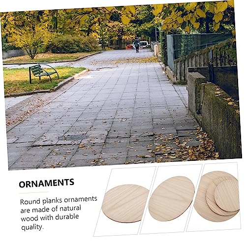 TEHAUX 9Pcs Painted Round Wood Chips Unfinished Wood Rounds Unfinished Wooden Circle Centerpieces Rustic Circle Wood disc Easter Wood Embellishment TEHAUX