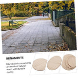 TEHAUX 9Pcs Painted Round Wood Chips Unfinished Wood Rounds Unfinished Wooden Circle Centerpieces Rustic Circle Wood disc Easter Wood Embellishment TEHAUX