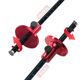 Wheel Marking Gauge, European Style Aluminum Alloy Scriber Woodworking Mortise Parallel Scribing Tool with Knurled Knob, Metric and Inch Scales Fafeicy