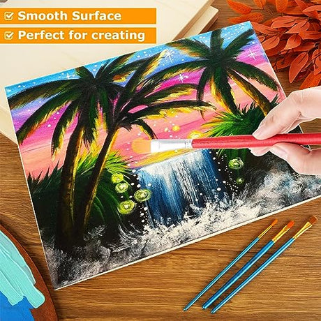 ACXFOND 6 Pack Wood Panels for Painting 12 x 16 Inch Craft Wood Board Unfinished Wood Wooden Panel Boards for Painting, Pouring, Arts, Crafts, Paints ACXFOND