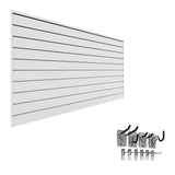 Proslat 33006 Mini Bundle with Slat Wall Panels and Mini Hook Kit, White PROSLAT