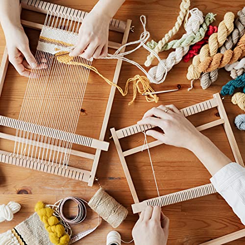 MinCHI257 Weaving Loom with Stand 24 H x 21 W (Approx.) Wooden  Multi-Craft Weaving Loom Arts & Crafts, Extra-Large Frame, Develops  Creativity and