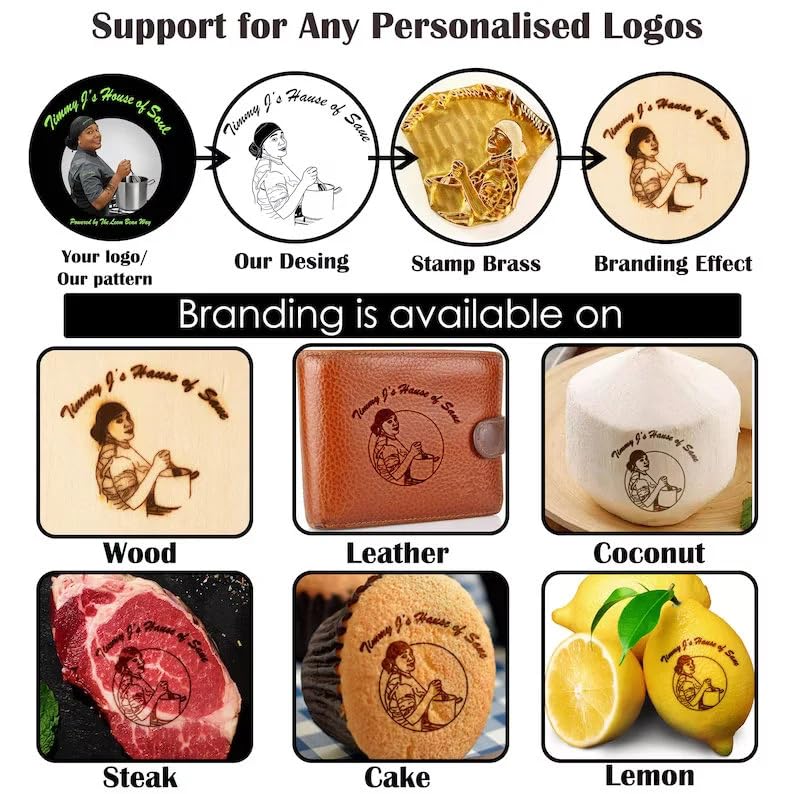 Personalised Custom Steak Branding Iron - Versatile Food and Craft Stamp TPFOON