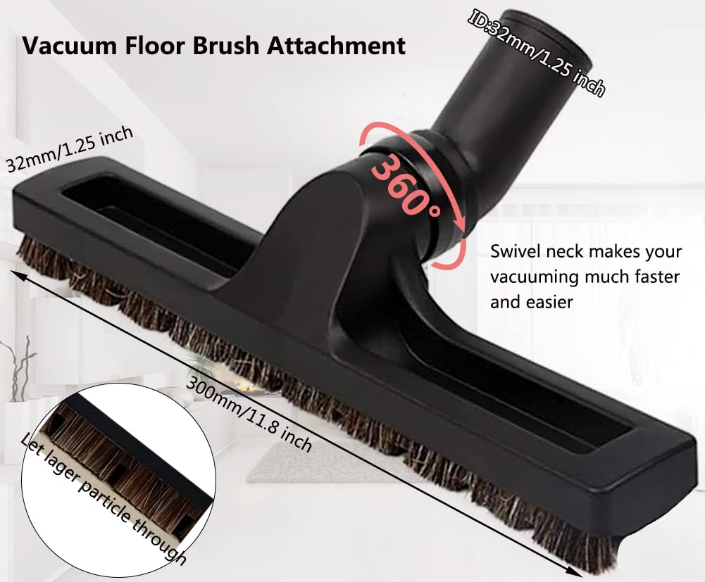 9 Pcs Universal Vacuum Attachments - Hose Adapters, Floor Brush, Crevice Tool for Shop Vac Accessories GIB cleaningtool