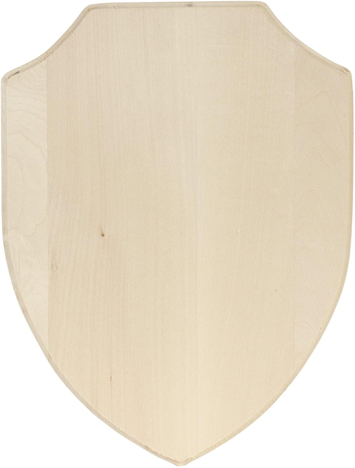 Walnut Hollow 41906 Basswood Simple Shield Plaque, 9 x 12 x 0.75 for Woodburning and Coats of Arms