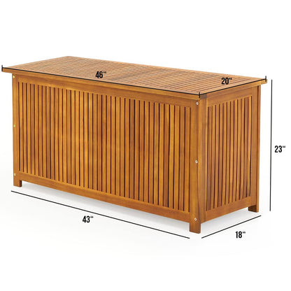 cucunu Outdoor Storage Box with 65 Gallon Capacity 24x36x24 inches - Outside Wooden Deck Box for Patio & Garden - Pool Box Cabinet