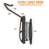 Wallmaster Swivel Double Bearing Design Bike Rack, Wall Mount Bicycles 2-Pack Storage System Vertical Bike Hook for Indoor/Outdoor Wallmaster