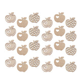 Amosfun 100pcs Wooden Apple Cutout Unfinished Mini Wood Apple Pieces Slice Centerpiece Embellishment for Xmas Wedding Birthday Table Decor DIY Craft Amosfun